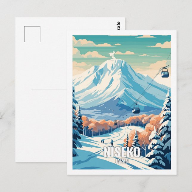 Carte Postale Niseko Japon célèbres lieux de voyage (Devant / Derrière)