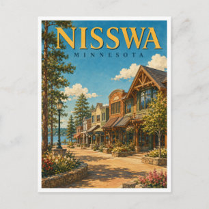 Carte Postale Nisswa Minnesota Downtown Nisswa GeoSaga