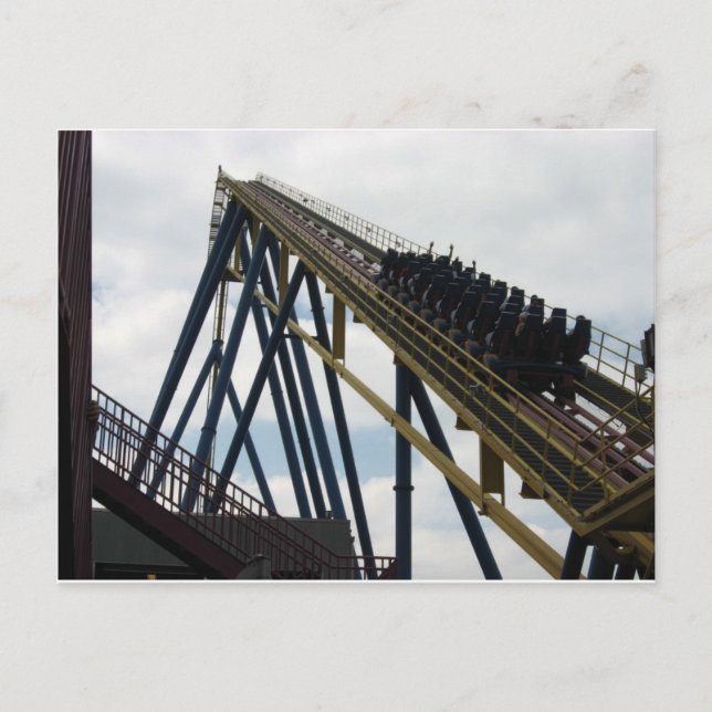 Carte Postale Nitro Roller Dessous de verre Six Flags Grande Ave (Devant)