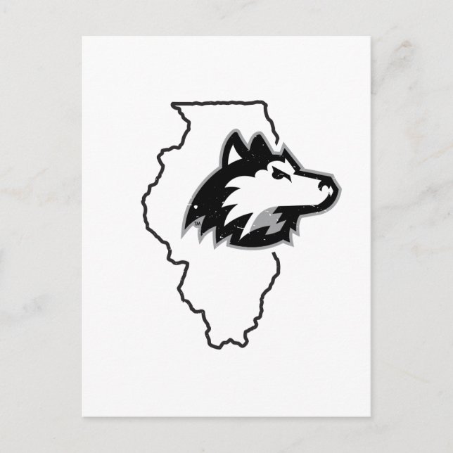 Carte Postale NIU Huskies State Love (Devant)