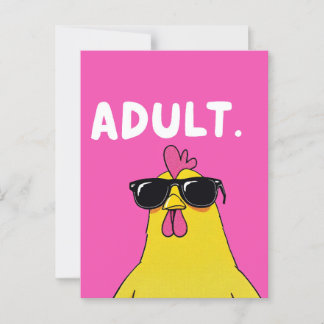 Carte Postale Niveau d'adultitude : Patron Poulet