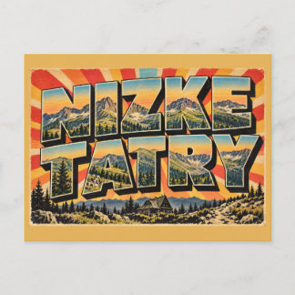 Carte Postale Nizke Tatry Dumbier Peak Alpine Art de Voyage Vint