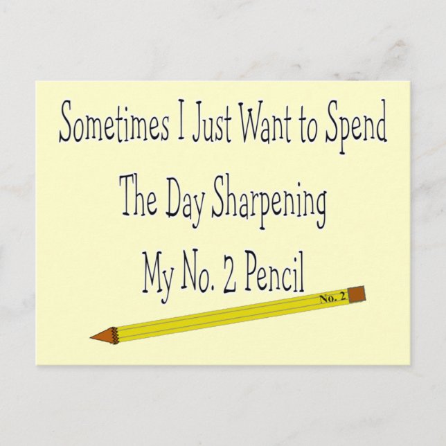 Carte Postale No 2 T-shirts et cadeaux au crayon (Devant)