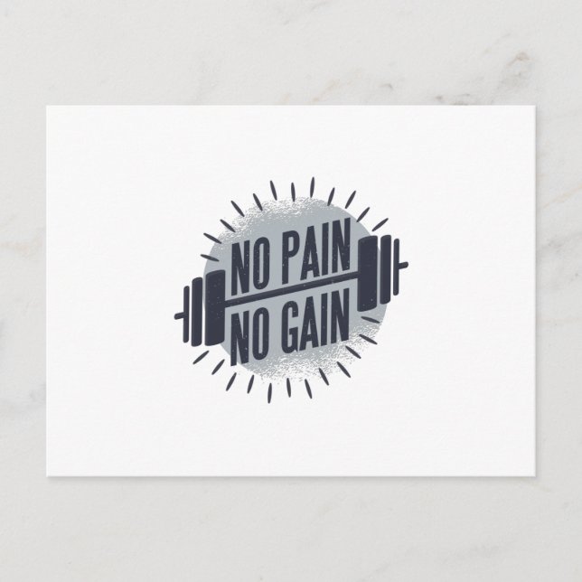 Carte Postale No Pain No Gain (Devant)