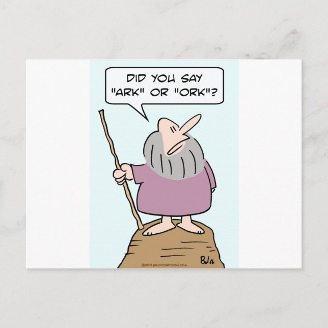 Carte Postale noah dieu arche travail bible inondation (Devant)