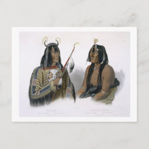 Carte Postale Noapeh, un Indien d'Assiniboin et Psihdja-Sahpa, u