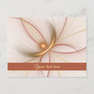 Carte Postale Noble Cuivre Et Or Abstrait Texte Fractal Moderne