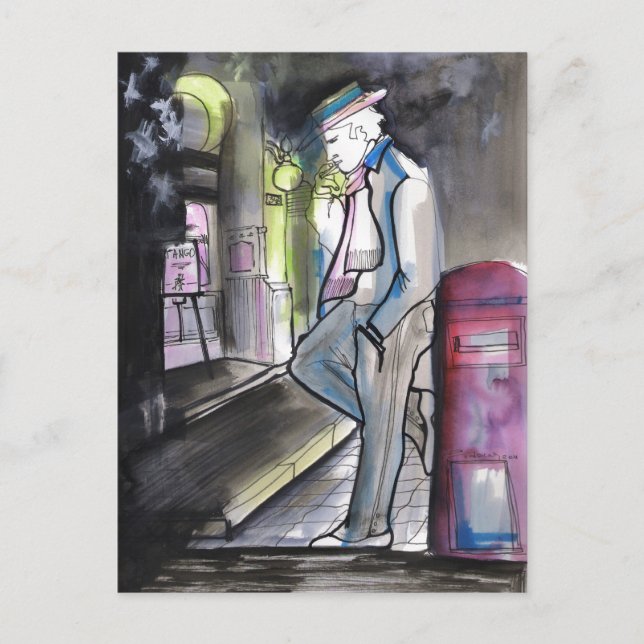 Carte Postale Noche y Buzon Tango (Devant)