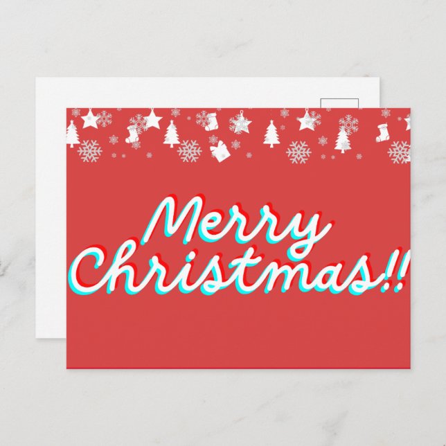 Carte postale Noël (Devant / Derrière)