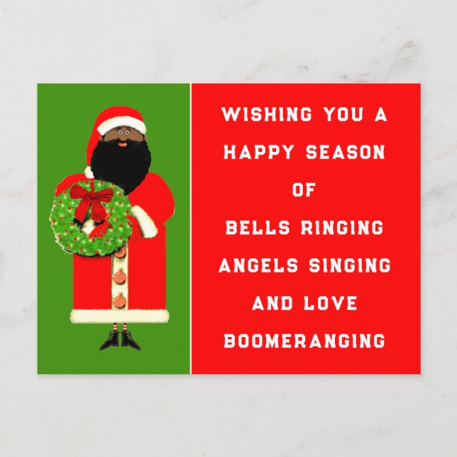 Carte Postale Noël à Père Noël (Devant)