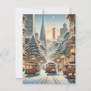 Carte Postale Noël à San Francisco – Golden Gate
