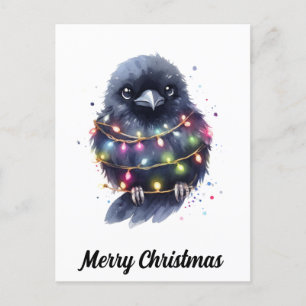 Carte Postale Noël adorable du Corbeau