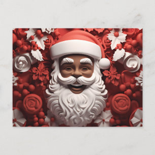 Carte Postale Noël africain Père Noël Black Claus Melanin Noël N