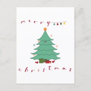 Carte postale Noël   Arbre de Noël de Kawaii
