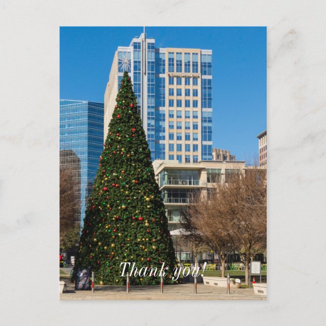 Carte Postale Noël au centre-ville de Dallas (Devant)