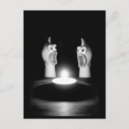 Carte Postale Noël au poulet en caoutchouc