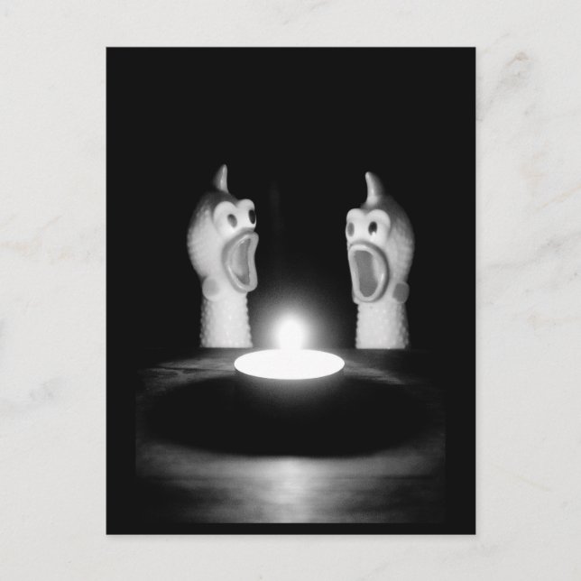 Carte Postale Noël au poulet en caoutchouc (Devant)