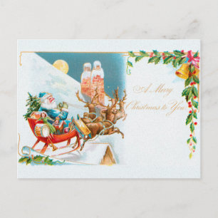 Carte Postale Noël, Brundage enfants & Santas