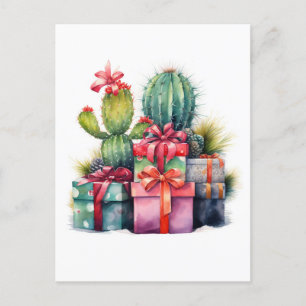 Carte Postale Noël Chèvre Lumière de Noël