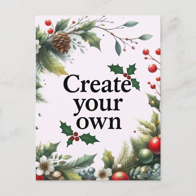 Carte Postale Noël "Créez votre propre photo" (Devant)