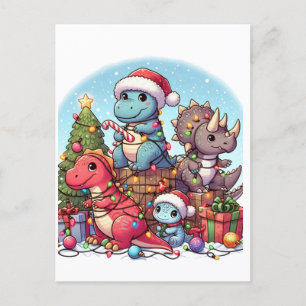 Carte Postale Noël de Dinosaurus,