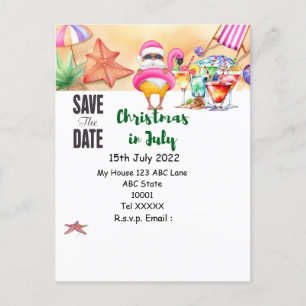 Carte Postale Noël en juillet avec SANTA CLAUS Enregistrer la da