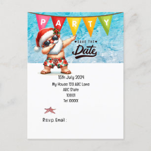 Carte Postale Noël en juillet avec SANTA CLAUS Enregistrer la da