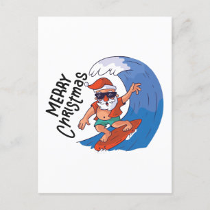 Carte Postale Noël en juillet Card Classic Round Sticker