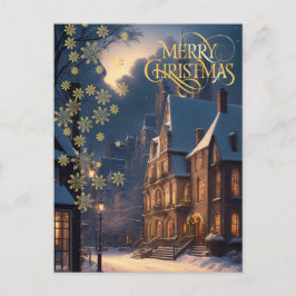 Carte Postale Noël en ville.