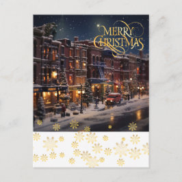 Carte Postale Noël en ville.