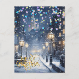 Carte Postale Noël en ville.