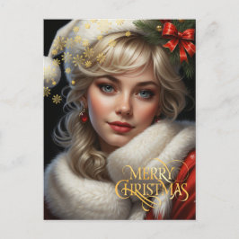 Carte Postale Noël. Félicitations.