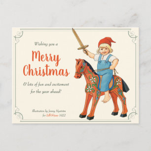 Carte Postale Noël Jenny Nyström Lill-Nisse chevauchant CC0311