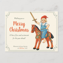Carte Postale Noël Jenny Nyström Lill-Nisse chevauchant CC0311