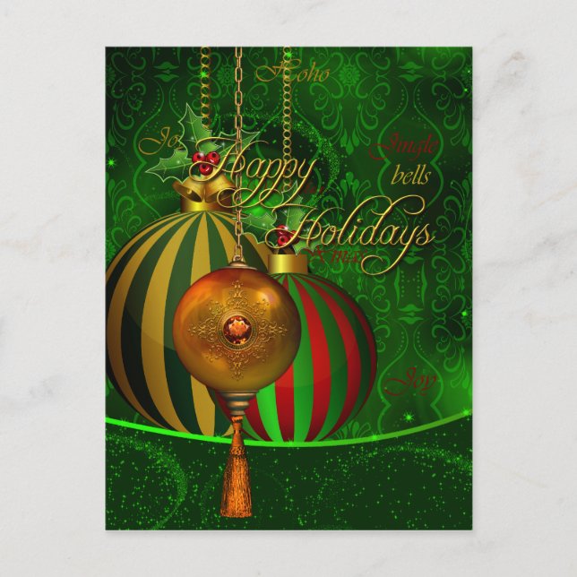 Carte postale Noël Joyeux Noël Joyeux Joyeux Fêtes (Devant)