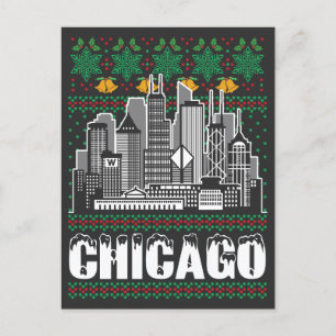 Carte Postale Noël laid de Chicago Illinois