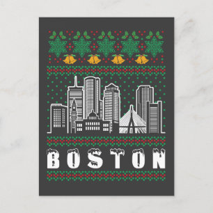 Carte Postale Noël laid du Massachusetts de Boston