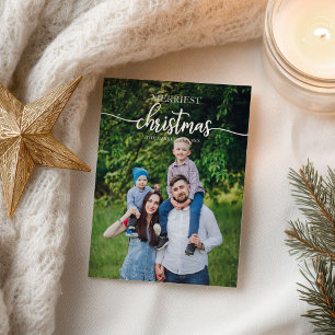 Carte Postale Noël le plus joli Unique Photo de vacances Salutat