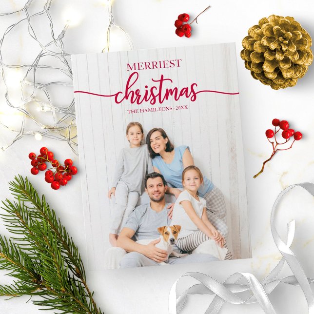 Carte Postale Noël le plus joli Unique Photo de vacances Salutat (Créateur téléchargé)