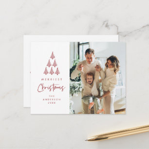 Carte Postale Noël le plus joyeux, Photo de famille de l'arbre d