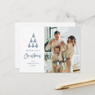 Carte Postale Noël le plus joyeux, Photo de famille de l'arbre d