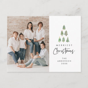 Carte Postale Noël le plus joyeux, Photo de famille de l'arbre d