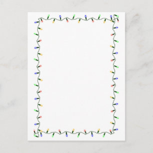 Carte postale Noël Light Border Holiday