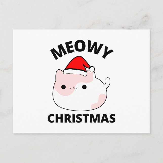 Carte Postale Noël Meowy (Devant)