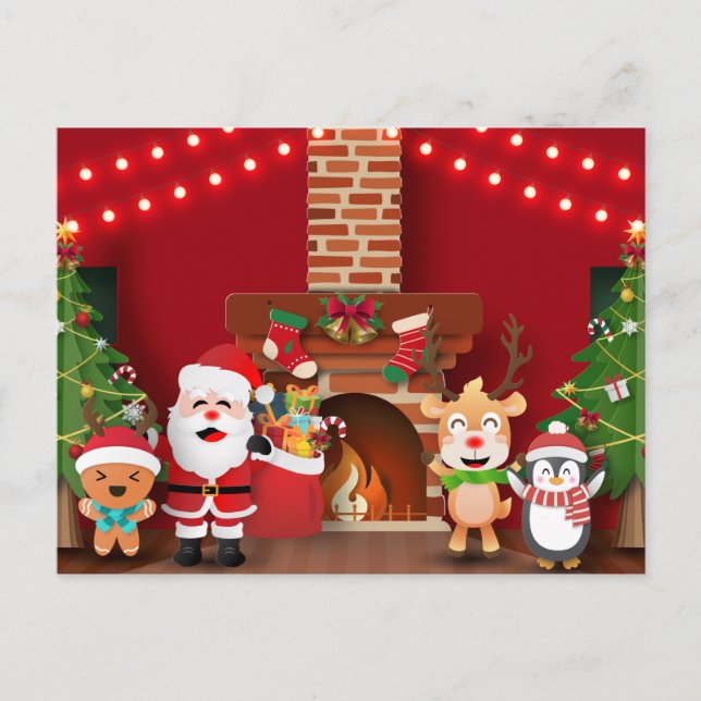 Carte Postale Noël mignon (Devant)