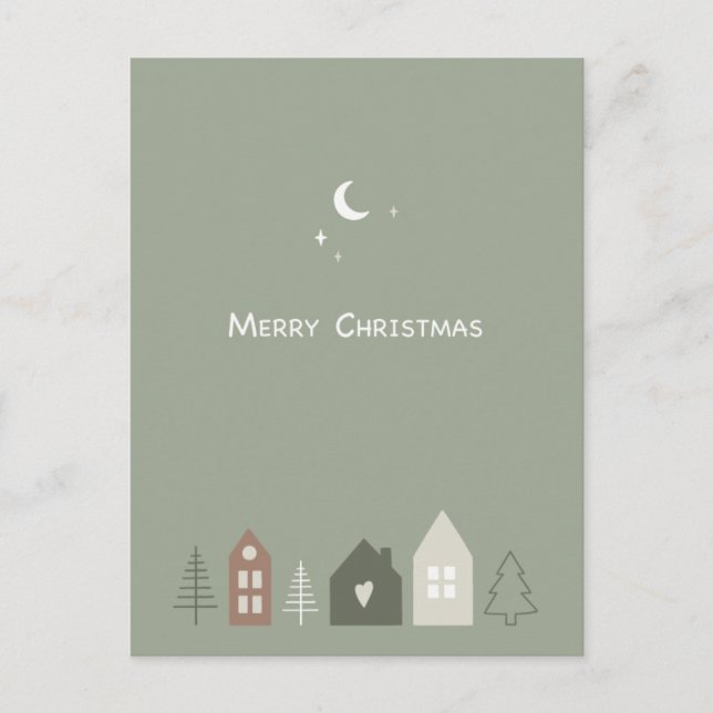 Carte Postale Noël nordique scandinave (Devant)
