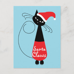 Carte postale Noël père Noël Claws