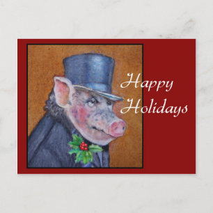 Carte postale Noël Pig Holiday