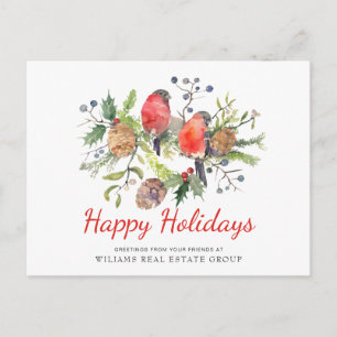Carte Postale Noël Red Bird Holiday Accueil d'entreprise