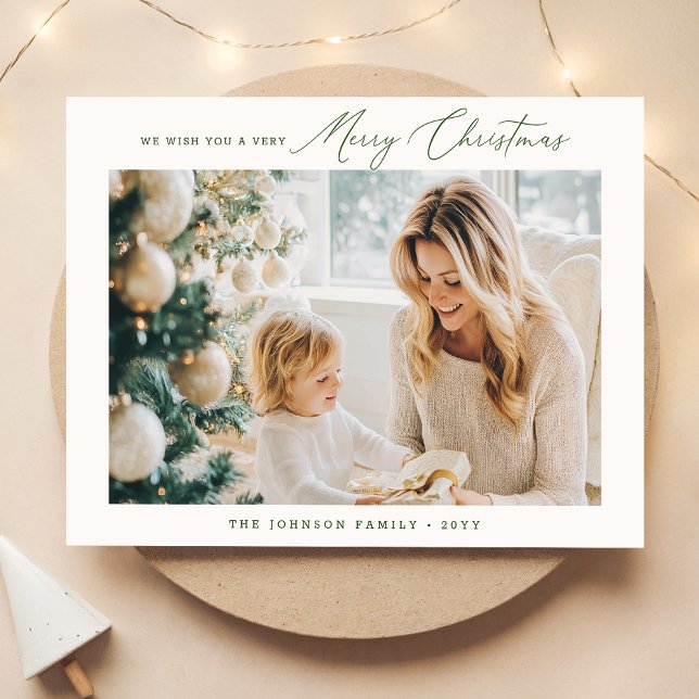 Carte postale | Noël vert moderne (Créateur téléchargé)